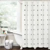 Kirkland's Home Shower Curtains-Black Boho Tufted Circles Shower Curtain