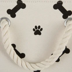 Kirkland's Home Baskets & Boxes-Black Bone And Paw Print Rectangle Pet Basket