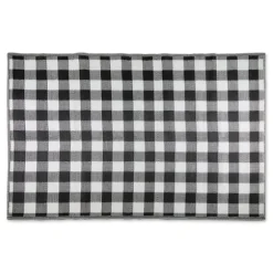 Kirkland's Home Outdoor Rugs-Black Buffalo Check Indoor/Outdoor Area Rug, 5X8