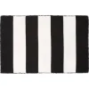 Kirkland's Home Outdoor Rugs-Black Cabana Stripe Indoor/Outdoor Scatter Rug