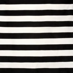 Kirkland's Home Outdoor Rugs-Black Cabana Stripe Indoor/Outdoor Area Rug, 8X8