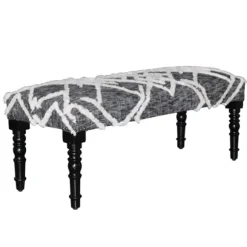 Kirkland's Home Benches & Ottomans-Black Diamond Tufted Modern Bench