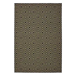 Kirkland's Home Outdoor Rugs-Black Haydn Outdoor Area Rug, 5X7