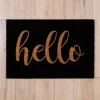 Kirkland's Home Doormats-Black Hello Doormat