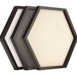 Kirkland's Home Memo & Chalkboards-Black Hexagon Chalkboard 3-Pc. Wall Decoration Set