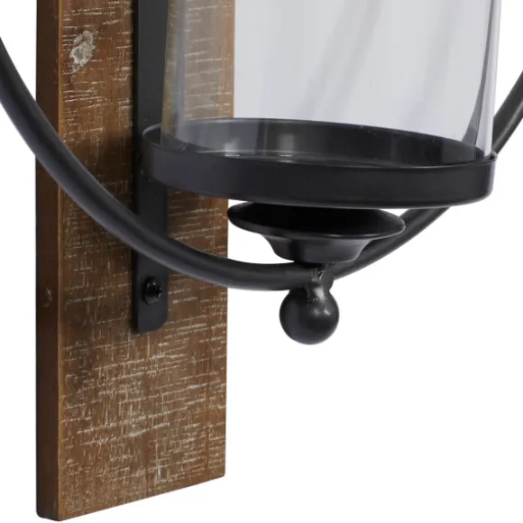 Kirkland's Home Sconces-Black Hoop Glass Sleeve Wall Sconce, 24 In.