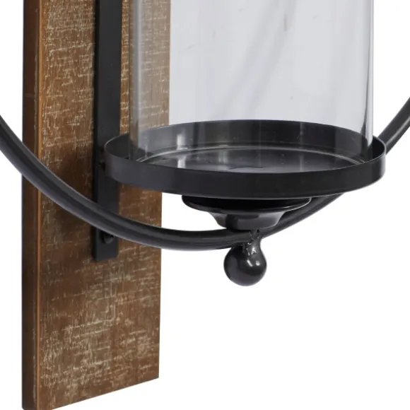 Kirkland's Home Sconces-Black Hoop Glass Sleeve Wall Sconce, 28 In.