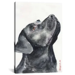 Kirkland's Home Canvas Art-Black Labrador Giclee Canvas Art Print, 18X26