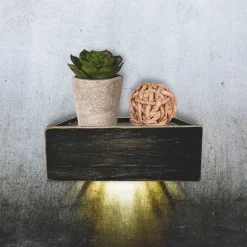 Kirkland's Home Shelves-Black Led Floating Shelf With Remote, 7 In.