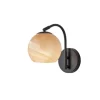 Kirkland's Home Sconces-Black Metal And Frosted Glass Globe Sconce
