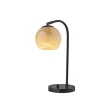 Kirkland's Home Table Lamps-Black Metal And Frosted Glass Globe Table Lamp