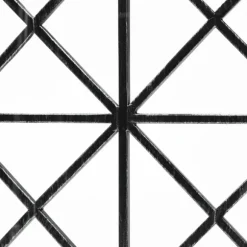 Kirkland's Home Decorative Trays-Black Metal And Glass Tray