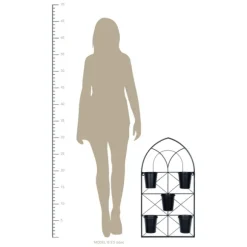 Kirkland's Home Wall Storage-Black Metal Panel 5-Pot Wall Planter