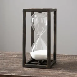 Kirkland's Home Decorative Accents-Black Metal Rectangle Hourglass, 12 In.