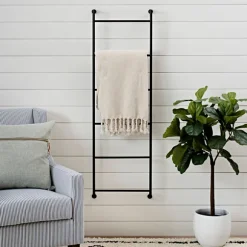 Kirkland's Home Wall Storage-Black Metal Wall Ladder