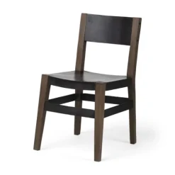 Kirkland's Home Dining Chairs-Black Modern Mango Wood Blocky Dining Chair