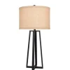 Kirkland's Home Table Lamps-Black Molded Metal Table Lamp