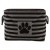 Kirkland's Home Baskets & Boxes-Black Paw Patch Stripe Rectangle Pet Basket