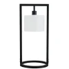 Kirkland's Home Table Lamps-Black Rectangle Hanging Shade Table Lamp