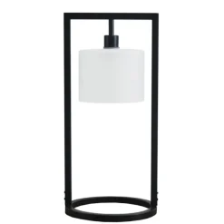 Kirkland's Home Table Lamps-Black Rectangle Hanging Shade Table Lamp