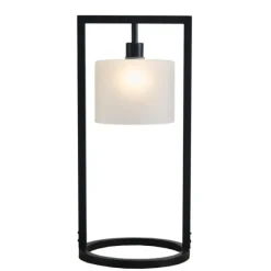Kirkland's Home Table Lamps-Black Rectangle Hanging Shade Table Lamp
