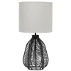 Kirkland's Home Table Lamps-Black Rope Woven Table Lamp
