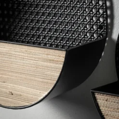 Kirkland's Home Wall Storage-Black Round Mesh Frame Wall Shelves, Set Of 3