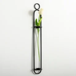 Kirkland's Home Wall Storage-Black Singular Glass Wall Budvase