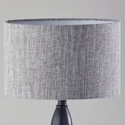 Kirkland's Home Table Lamps-Black Slim Hourglass Table Lamp