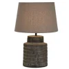Kirkland's Home Table Lamps-Black Terracotta Dash Pattern Table Lamp