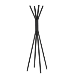 Kirkland's Home Entryway Furniture-Black Wooden Tripod Leg Coat Rack