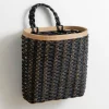 Kirkland's Home Wall Storage-Black Woven Wall Pocket