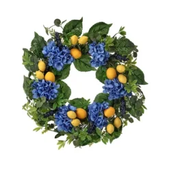 Kirkland's Home Wreaths-Blackberry Lemon And Hydrangea Wreath
