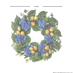 Kirkland's Home Wreaths-Blackberry Lemon And Hydrangea Wreath