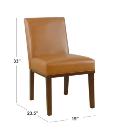 Kirkland's Home Dining Chairs-Blair Carmel Leather Dining Chair