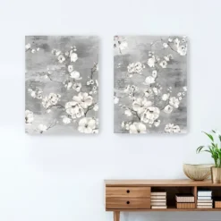 Kirkland's Home Canvas Art-Blossoming Giclee Canvas Art Prints, Set Of 2