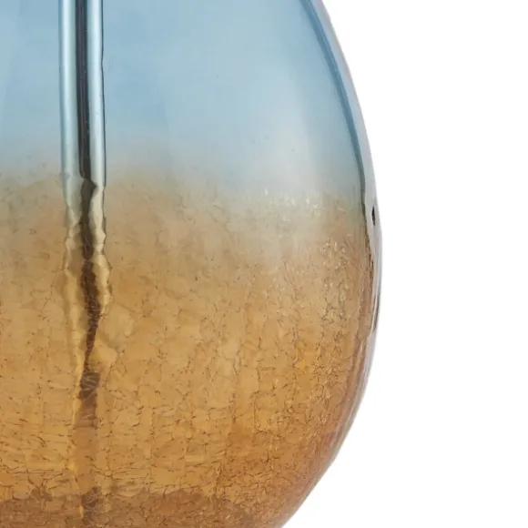 Kirkland's Home Table Lamps-Blue And Amber Glass Table Lamps, Set Of 2