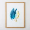 Kirkland's Home Framed Art-Blue And Gold Abstracts I Framed Art Print