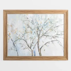 Kirkland's Home Framed Art-Blue And Gold Treetops Framed Art Print