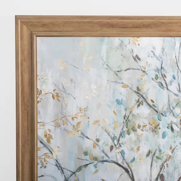 Kirkland's Home Framed Art-Blue And Gold Treetops Framed Art Print