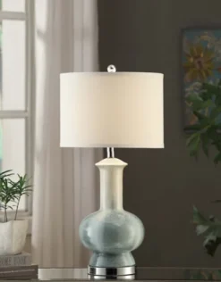 Kirkland's Home Table Lamps-Blue And Ombre Ceramic Table Lamp