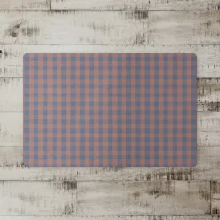 Kirkland's Home Kitchen & Floor Mats-Blue And Orange Plaid Kitchen Mat