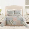 Kirkland's Home Quilts-Blue And Rose Patchwork King 3-Pc. Quilt Set