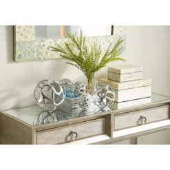 Kirkland's Home Baskets & Boxes-Blue And Tan Wood Capiz Shell 2-Pc. Box Set