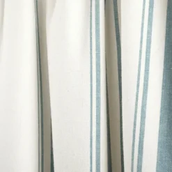 Kirkland's Home Curtains & Drapes-Blue And White Farmhouse Stripe Valance