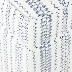 Kirkland's Home Benches & Ottomans-Blue And White Hometown Striped Storage Ottoman