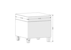 Kirkland's Home Benches & Ottomans-Blue And White Hometown Striped Storage Ottoman