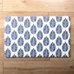 Kirkland's Home Kitchen & Floor Mats-Blue And White Leandra Kitchen Mat