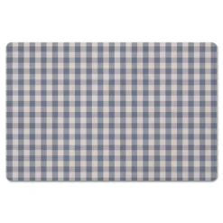 Kirkland's Home Kitchen & Floor Mats-Blue And White Plaid Kitchen Mat