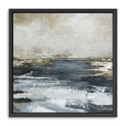 Kirkland's Home Canvas Art-Blue Bay Framed Canvas Art Print, 30X30 In.